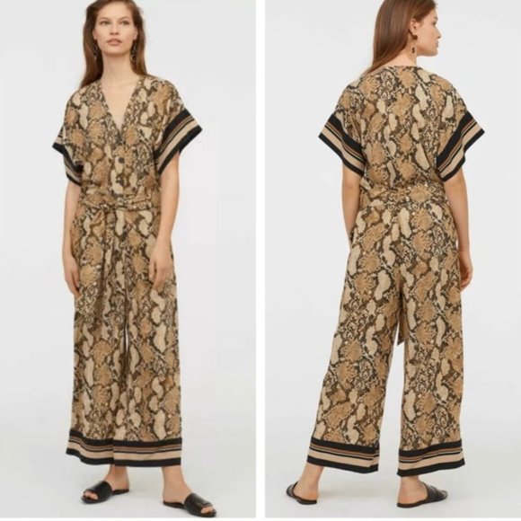 h&m snakeskin jumpsuit
